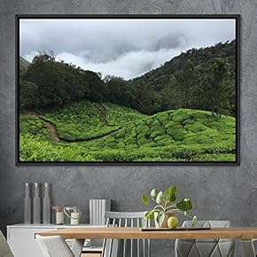 signwin Framed Canvas Wall Art Greenlands Aerial Dark...