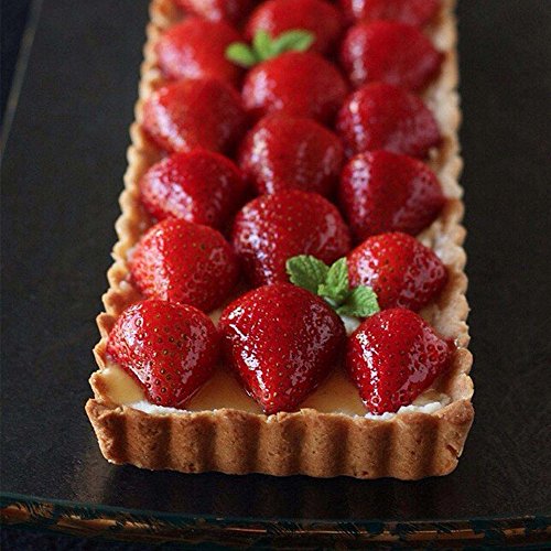 ake 14 inch Tart Pan, Rectangular Quiche Pan Nonstick with Removable Bottom for Baking