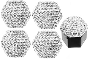 ihreesy 20PCS Wheel Lug Nut Covers,21mm Bling Bling Crystal Wheel Hub Bolt Caps Universal Wheel Nut Cap Hex Protector Car Wheel Nut Caps,White