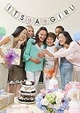 Baby Shower Banner - IT’S A GIRL - Garland Baby Shower Decoration, Photo Booth Props - Owl-Stylish Contemporary Design from Bambini & Me