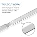 IBEET Triple Cut Nail File,Stainless Steel Double Side manicure nail for Thick or Ingrown Toenails 7 Inch