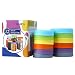 Aozita 12 Piece Colored Plastic Mason Jar Lids for Ball and More - 6 Regular Mouth & 6 Wide Mouth - Plastic Storage Caps for Mason Jars