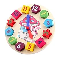 Dimanul Infant Toys Educational Toys Learning Toys New Toys Popular Tech Toys Inexpensive Toys Kids Gifts Christmas Toys Kids Wooden Toy Digital Geometry Clock Wooden Blocks Toys Children