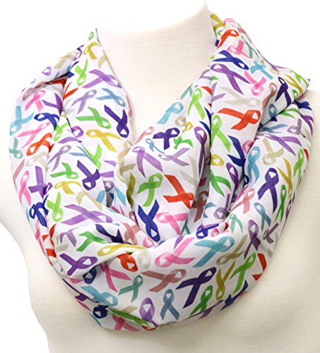 Cancer ribbon infinity scarf Oncologist Gift for her survivor doctor nurse