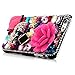 iPhone 6 Plus aCase, iPhone 6 Plus Case - Mavis's Diary 3D Handmade Bling Crystal Hot Pink Flower Sexy Lips Lipstick Colorful Shiny Glitter Sparkly Diamond Rhinestone Sliver Rive