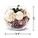 Qingbei Rina Potpourri in Glass Bowl Aroma of Vanilla Lavender Apple and Jasmine (White)