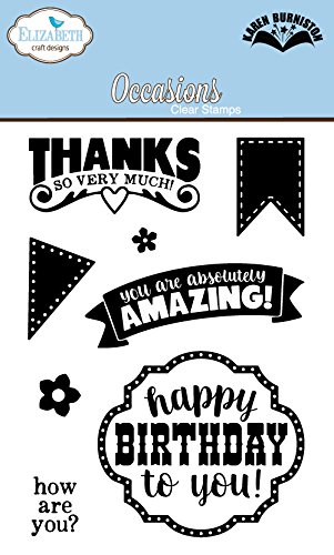 Elizabeth Craft Designs Occasions Clear Stamps, Synthetic Material, 12.6 x 7.8 x 0.4 cm
