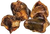 Pawstruck Knee Cap Bones for Dogs (10 Bones) Made in USA & Natural | Long Lasting Meaty Chews Made American Cattle | Single Ingredient Meat Treat, No Artificial Flavors | Supports Dental Health