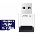 Samsung PRO Plus microSD Memory Card + Reader, 128GB MicroSDXC, Up to 180 MB/s, Full HD & 4K UHD, UHS-I, C10, U3, V30, A2 for Android Phones, Tablets, GoPRO, DJI Drone, MB-MD128SB/AM, 2023