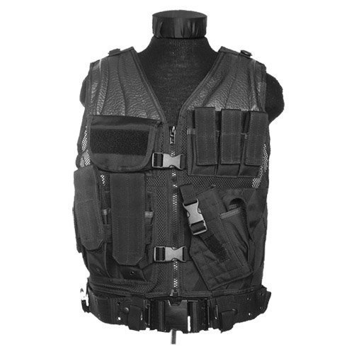 Black Army Usmc Marines Assault Military Combat Paintball Tactical Vest Airsoft
