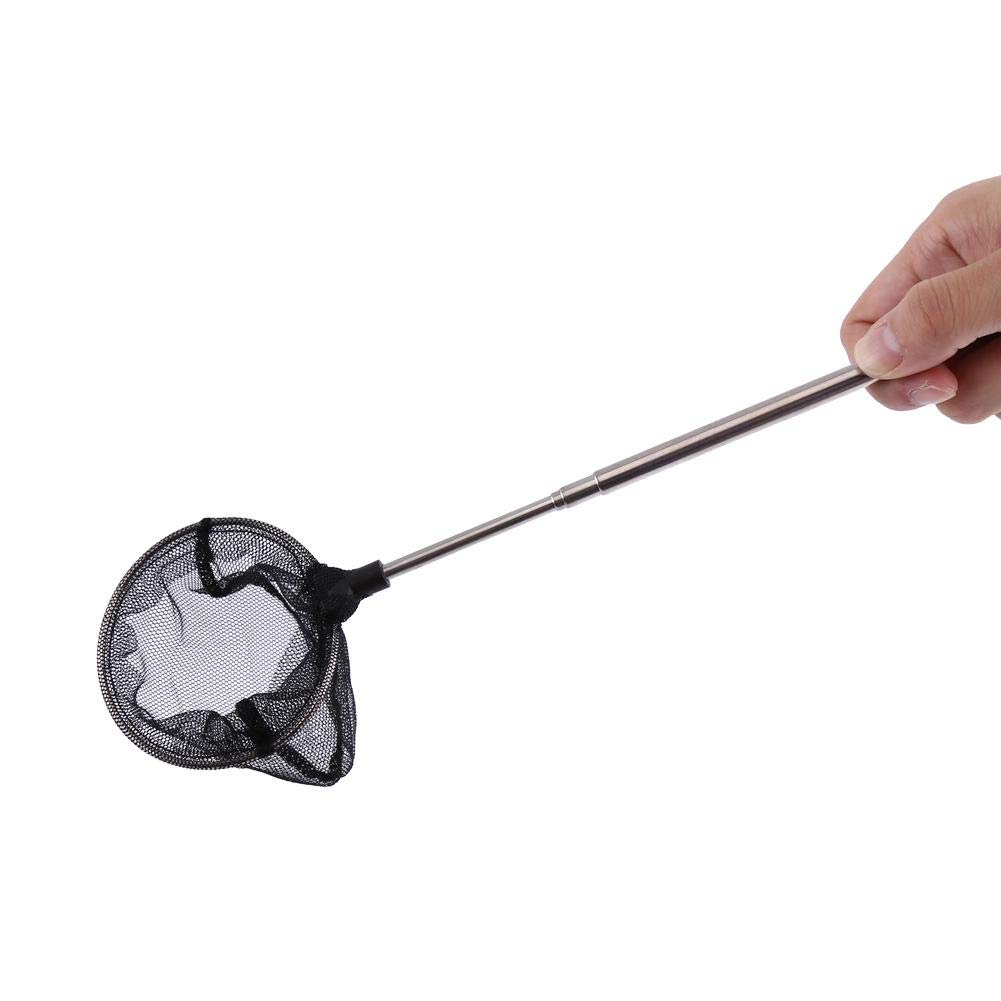 Landing Net - Fishing Net Telescope Adjustable Telescopic Fishes Shrimps Landing Net Aquarium Accessories(Round)