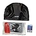 Poqswim Swim Cap with PU Coat Swim Cap(Black)