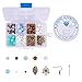 SUNNYCLUE 1 Box 400+pcs DIY Leaf Flower Linking Charms Earrings Beading Bracelets Making Kit Round Glass Beads Loose Spacer Bead for Jewelry Making Necklace Supplies Christmas Gift Starter Instrution