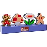 Paladone Super Mario Bros Icons Light, Sound Reactive Mode, Decorative Light Up Super Mario Figure Bedroom Accessories & Decor
