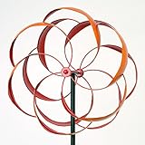 Bits and Pieces - Flower Wind Spinner - Magnificent 65 Inch Weather Resistant Metal - Beautiful Outdoor Lawn and Garden Décor