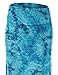 LL WB1058 Womens Tie Dye Fold Over Maxi Skirt XXL TEAL
