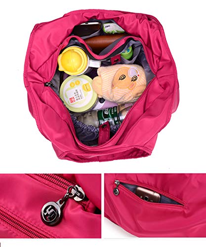 ABLE Women's Clear Tote Bags Multi-Use Shoulder bag Handbag Beach bag Shopping Bag work bag (2-nylon black)