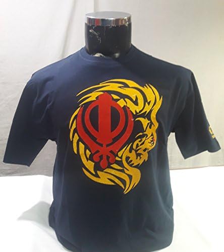 Punjabi T-Shirt Khanda Sher Sikh Style Fashion For Men Elegant Look Best Cotton Quality