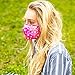 AerHeart Cute Reusable Pollution Face Mask with 6 N99 Carbon Filters (Pink Watercolor/Polka Dots)