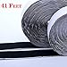 Hook and Loop Tape-Roll Self Adhesive Tape Strips Sticky Back Fastener, 1In x 41Feet