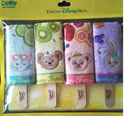 Amazon Co Jp ディズニーシー ダッフィー サニーファン19 ハンドタオル 4枚セット ダッフィー シェリーメイ ジェラトーニ ステラルー ホビー