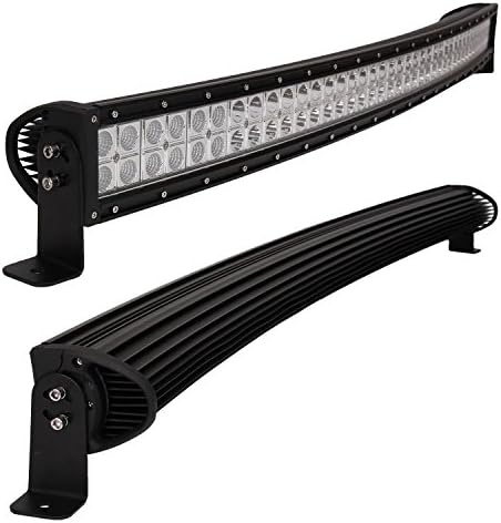 Tiauto 240W 42 Inch Curved Waterproof LED Working Light Bar SUV Off road Boat Headlight Flood Driving Fog Work Light For Jeep Grand Cherokee Kit ATV Tow Truck