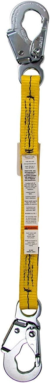 Guardian Fall Protection 01255 3-Foot Single Leg Non-Shock Absorbing Lanyard(2 Pack)