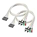 Electop 2 Pack ATX Power Supply Switch Cable,27 inch LED Light HDD Cable for PC Computer Motherboard,&nbsp;Reset Re-Starting On and Off Switch Wire