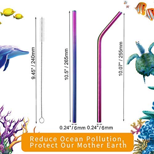2 VEHHE+Straws+Stainless+Drinking+Reusable