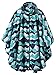 SaphiRose Unisex Rain Poncho Jacket Coat Hooded for Adults Women Men with Pockets(Lilies)