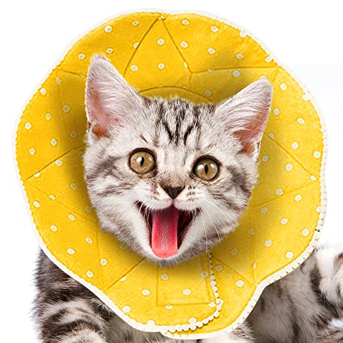 SunGrow Cat Cone Collar Soft, Stop Licking E Collar for Recovery, Fits