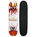 Krown Rookie Complete Skateboard,Red/White Flame