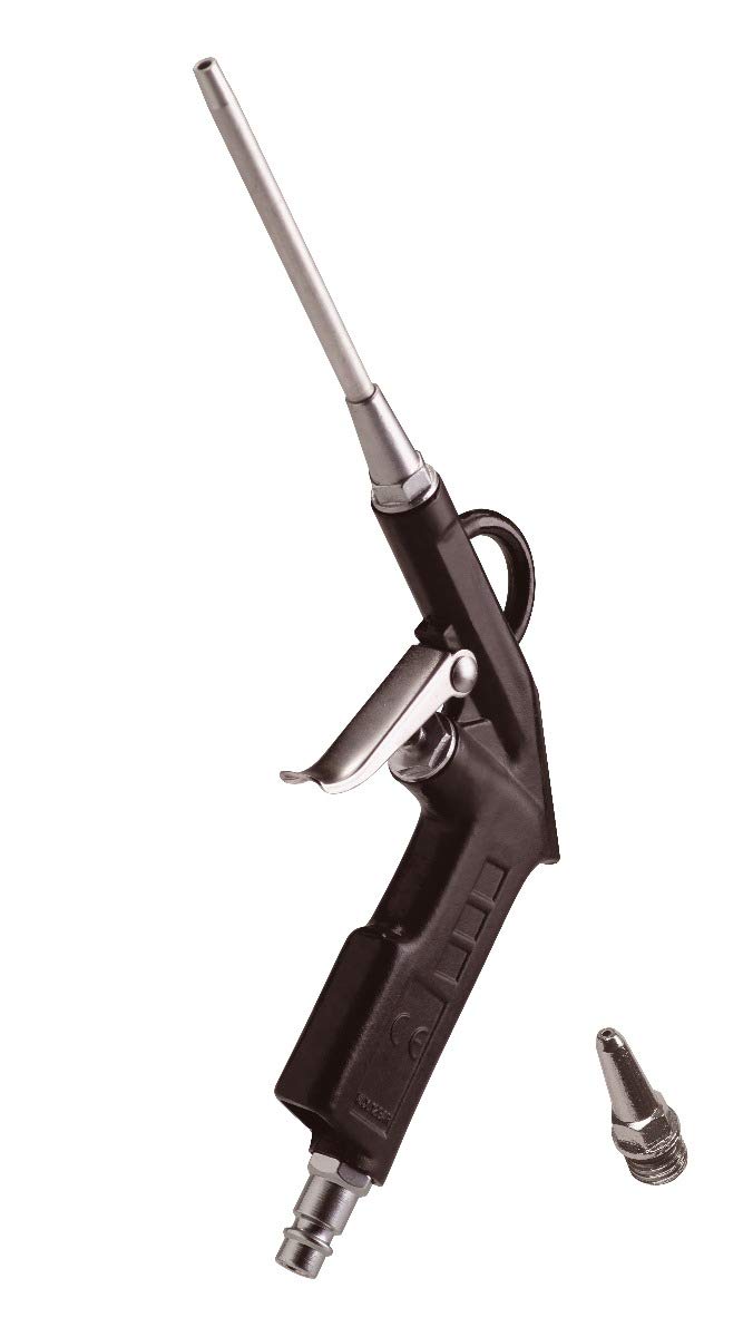 FERM ATM1050 Air Blow Gun - Max. 9 bar - with Long and Short Nozzle