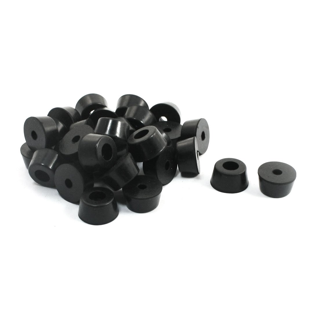 sourcingmap Home Furniture Black Universal Tapered Rubber Feet Bumper Washer Brushing 13mm X 7mm 29 Pcs