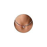 Yoosteel Beaded Initial Necklaces for Girls