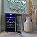 Avalon Bay Wine Cooler 18 Bottle Capacity Freestanding Silent Chiller, Digital Control Refrigerator, AB-Wine18S Black Silver
