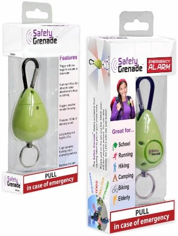 Safety Grenade - Personal LED Alarm Keychain batteries included