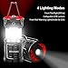Brionac Rechargeable Led Camping Lantern with Magnetic Base, Portable Lantern Led Flashlight Red Light 4 Modes - with Built-in Battery for Emergency, Hurricane, Power Outage