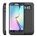 PowerBear Samsung Galaxy S6 Edge Plus Battery Case [4,000 mAh] External Battery Charger for The Galaxy S6 Edge Plus (Up to 1.5X Extra Battery) - Black and Screen Protector Included