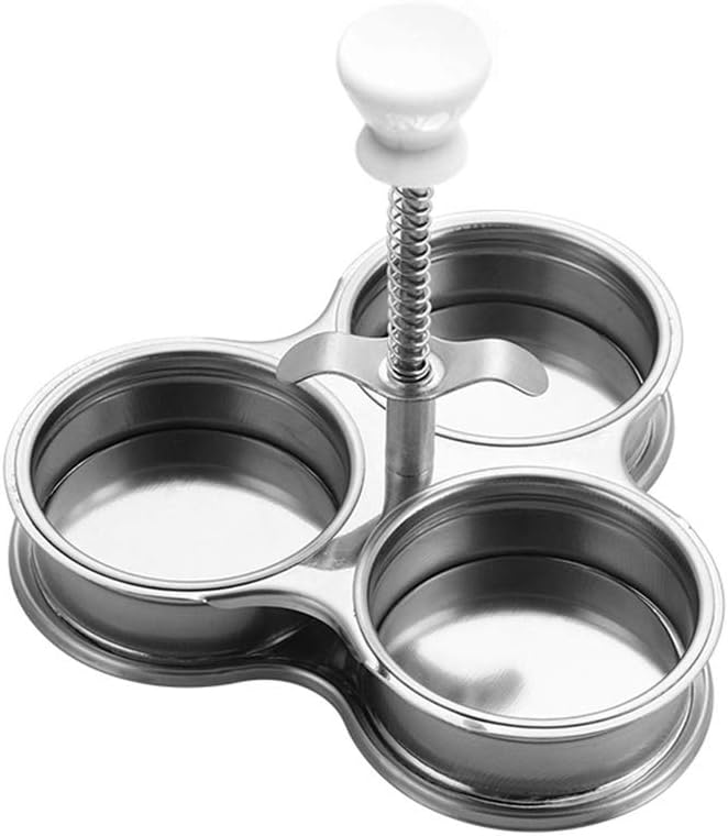 Stainless Steel Egg Poacher,Egg Steamer Poacher,3 Compartments Poached