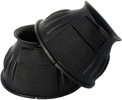 Rhinegold Velcro Over-Reach Boots Large Black