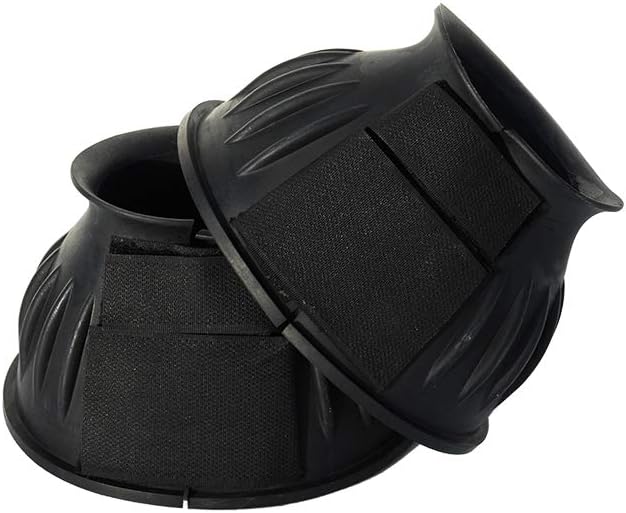Rhinegold Velcro Over-Reach Boots Large Black