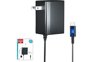 PDOBQ Charger for Nintendo Switch, Fast Charger with 6.6FT Charging Cable, AC Power Supply Adapter for Nintendo Switch OLED/LITE Steam Deck Charger, Support Switch TV Dock Mode Output 15V2.6A USB C Chargers