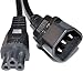 kenable IEC Plug C14 to Cloverleaf Plug C5 Converter Adapter Power Cable 15cm (~6 inch)
