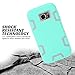 E LV Galaxy S7 Case Hybrid Defender Rugged Shockproof Dirtproof Case Cover for Samsung Galaxy S7 - [Mint/Grey]
