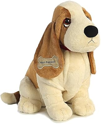Aurora World Hush Puppies Classic Basset Hound 18 Plush Amazon Sg Toys Games