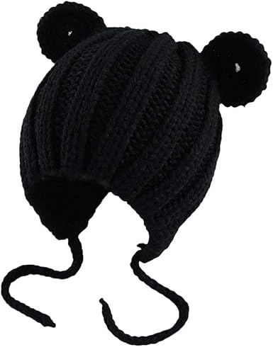 black baby hat with ears