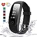 007plus Fitness Tracker, D107Plus Heart Rate Monitor Fitness Smart Watch Activity Tracker with Sleep Monitor IP67 Waterproof Pedometer Smart Wristband (black)