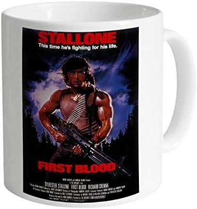 Funny Coffee Mug Official Rambo First Blood Poster Mug 11 OZ
