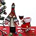 4 Pack Christmas Wine Bottle Decoration,Kicpot Knitted Scarf & Hat Set for Merry Christmas Ornaments Supplies
